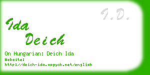 ida deich business card